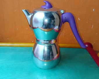 Gottinghen Mokalita 6/3 cup espresso coffee maker, new, authentic vintage design, Made in Italy, 1990s