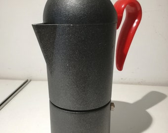 Caffettiera espresso caffè Sheratonn design Zagato caffettiera 3/4 tazze Made in Italy 1980s
