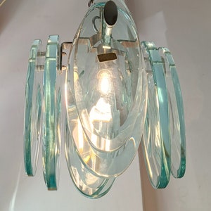 Veca ceiling glass thick glass Fontana Arte was Made in Italy 1970s