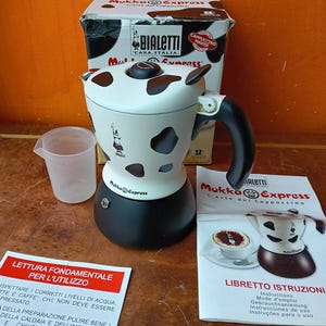 Bialetti Mukka Express 2-cup cappuccino maker with box Made in Italy