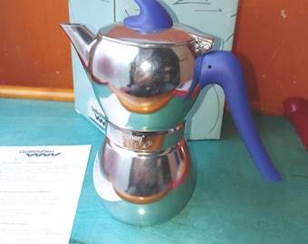 Gottinghen Mokalita 3/1 cup espresso coffee maker, new, authentic vintage design, Made in Italy, 1990s