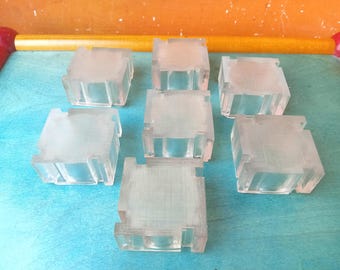 1 of 7 Sciolari cubic shade perspex cups original Made in Italy 1970s