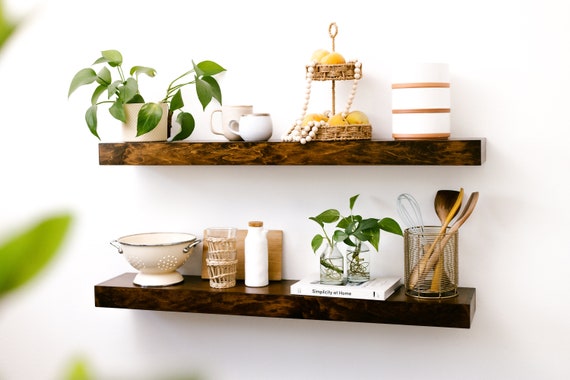 Reclaimed Wood Floating Wall Shelves for Stylish Home Decor - Contempo –  Modern Timber Craft