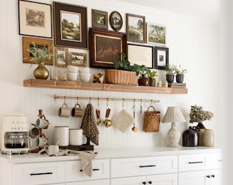 Kitchen Floating Shelves, Rustic Shelving, FREE SHIPPING, Wood Shelves, Rustic / Farmhouse , ANY Finish / Dimension
