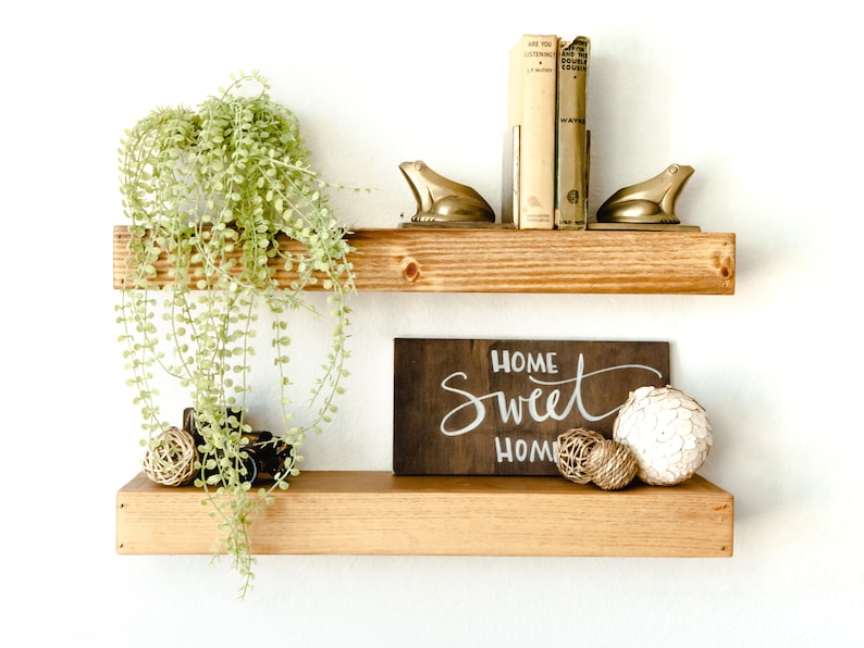 Kitchen Floating Shelves Rustic Shelving FREE SHIPPING Wood Etsy