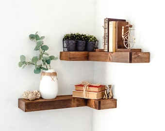 Free Shipping, Easy Install, Corner Shelf, Shelves, Rustic Farmhouse, ANY Finish, ANY Dimension, Custom Options