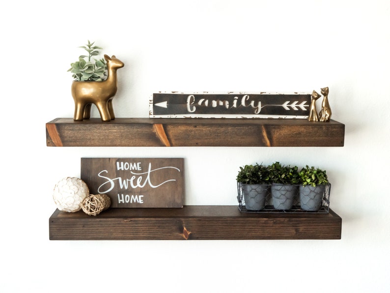 Kitchen Floating Shelves Rustic Shelving FREE SHIPPING Wood Etsy