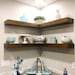 Floating Corner Shelves, Modern Shelf, Free Shipping, Easy Install, ANY Finish, ANY Dimension, Custom Options 