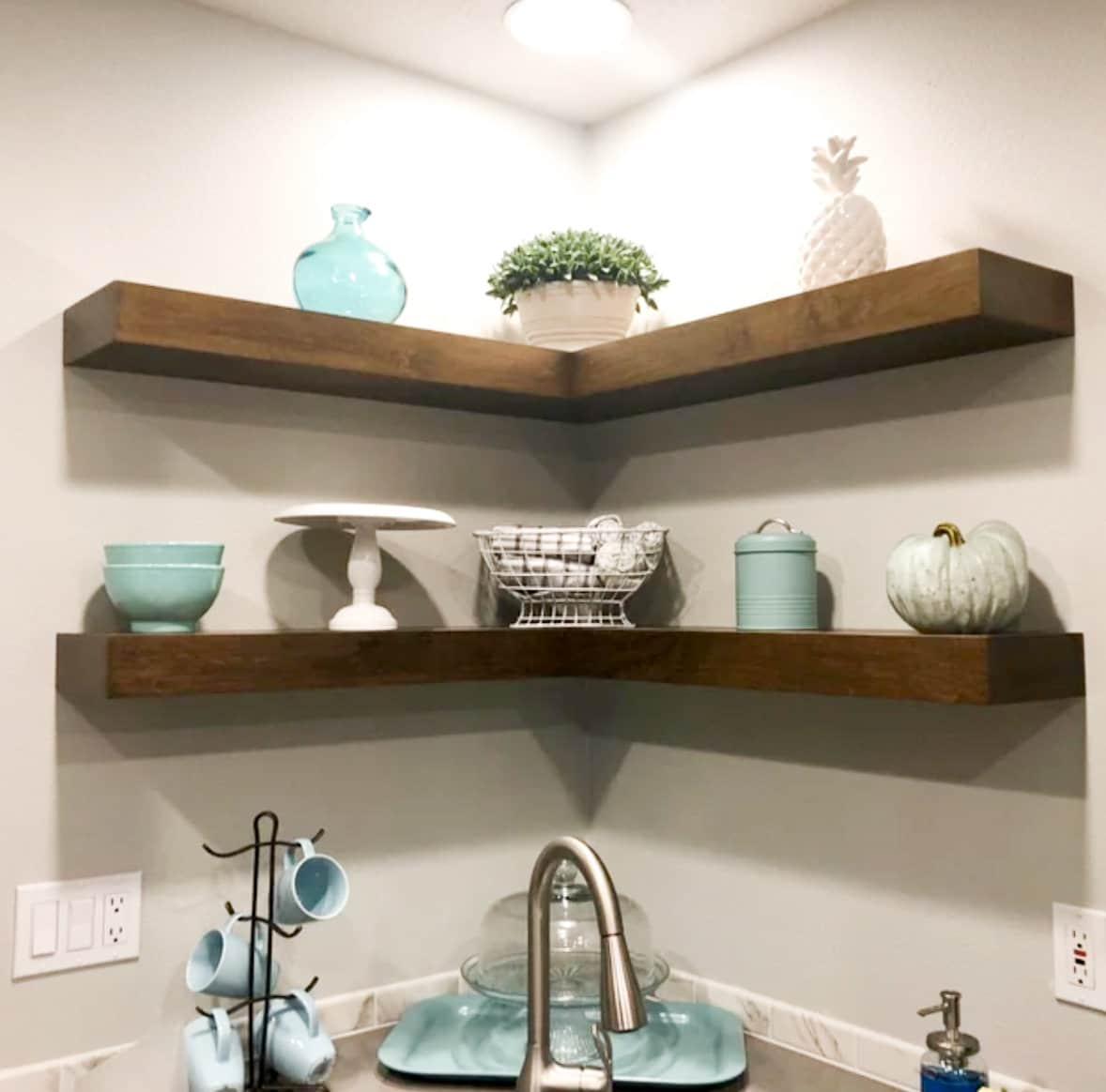 Our Floating Corner Shelves - Driven by Decor