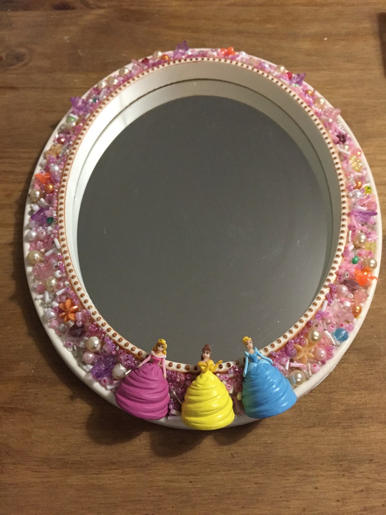 Disney Princess Wall Mirror Decorative Bedroom Handcrafted