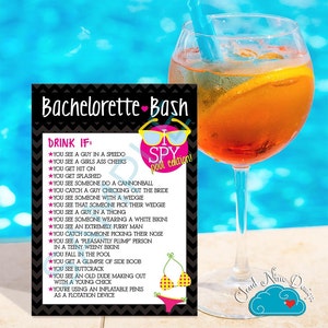 Vrijgezellenfeestspel I Spy Pool Edition {Instant Download} - Spellen voor de bruid en bruidsfeest afdrukbare DIY