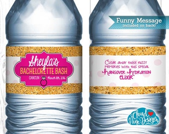 Funny Water Bottle Labels Instant Download Wine-Themed | Etsy