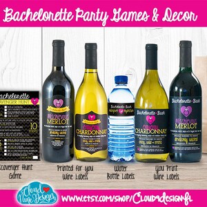 Bachelorette Water Bottle Labels {digital Download} - Hangover ...