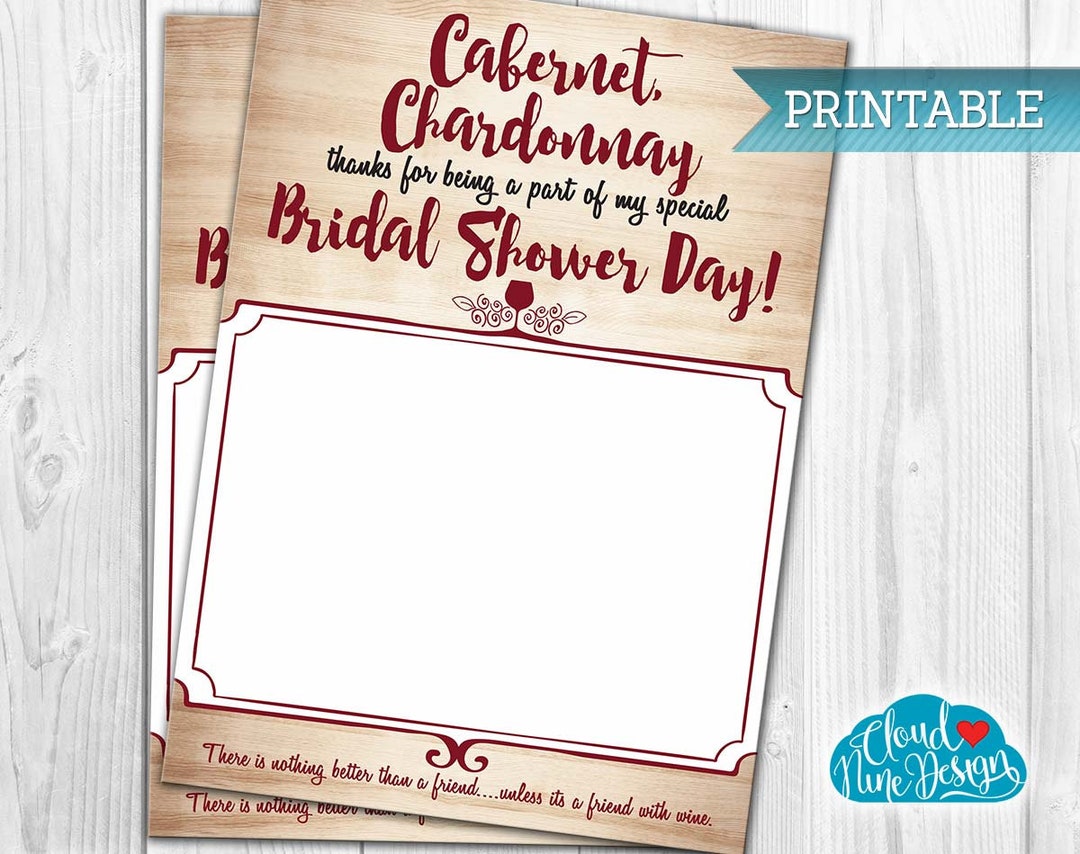 Thank You Note - Bridal Shower Thank You, Printable, Friend Thank You ...