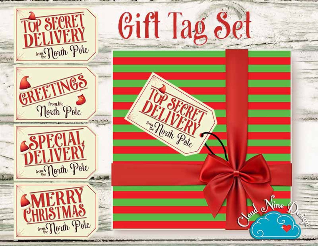 Kids Printable Christmas Tags Christmas Gift Tags From the - Etsy