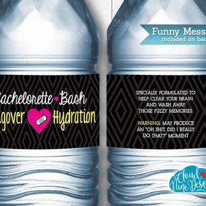 Bachelorette Water Bottle Labels {digital Download} - Hangover ...