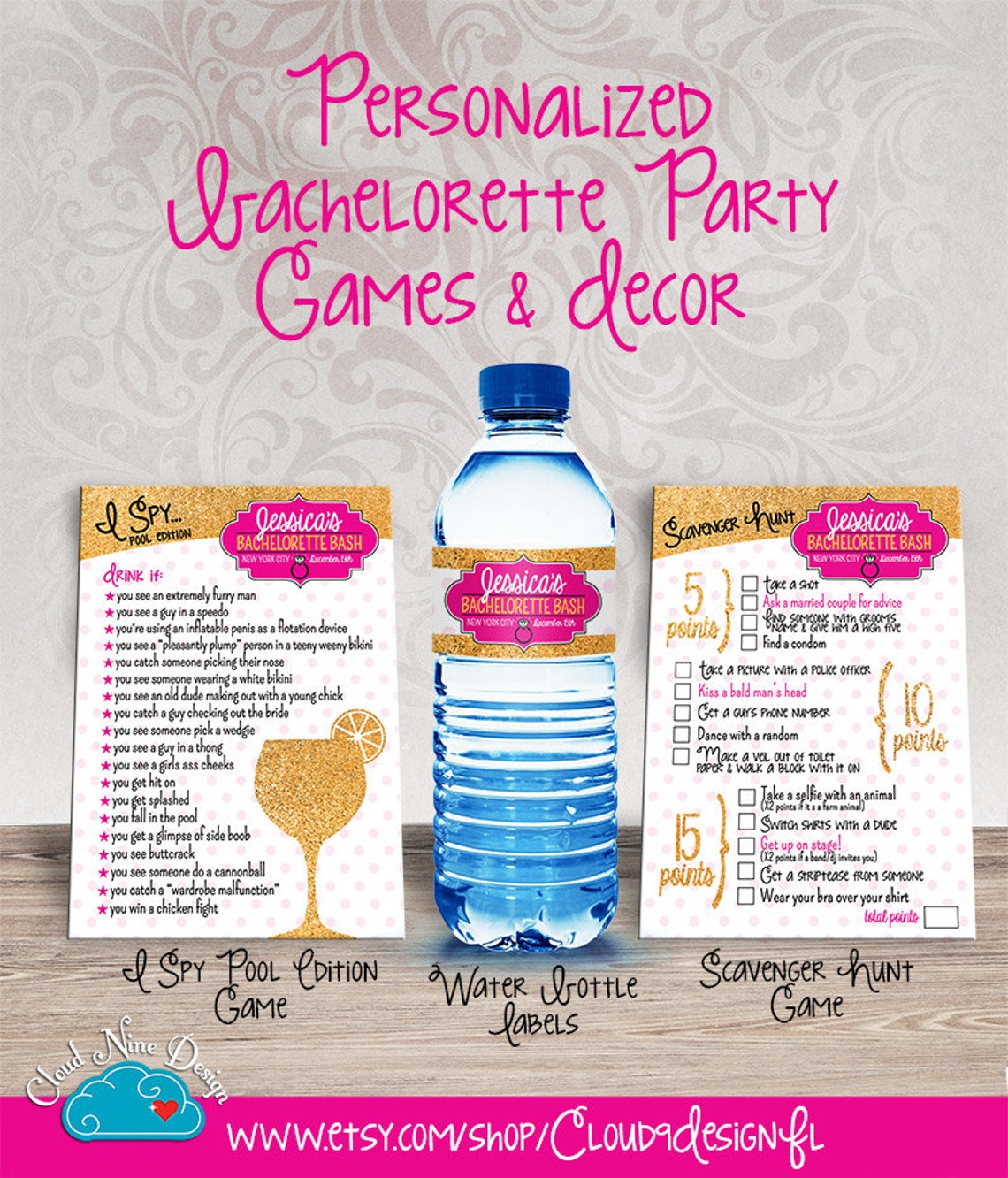 Printable Water Bottle Labels Bachelorette