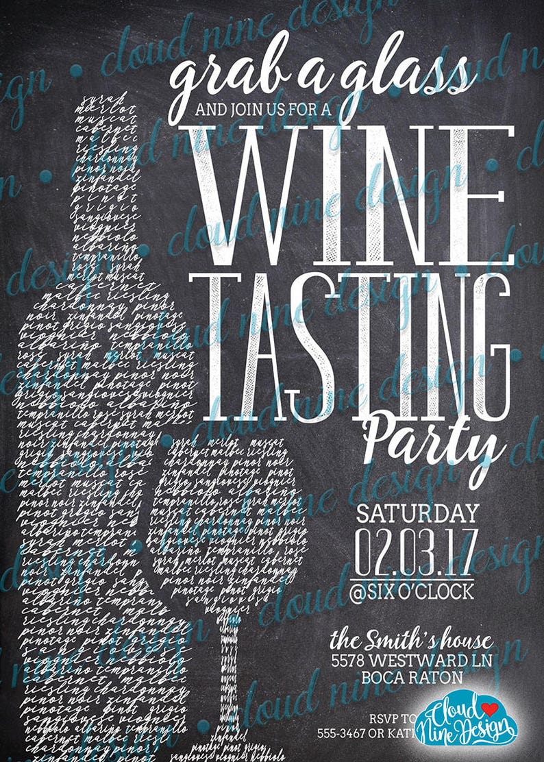 Wine Tasting Invitation Party PRINTABLE Etsy