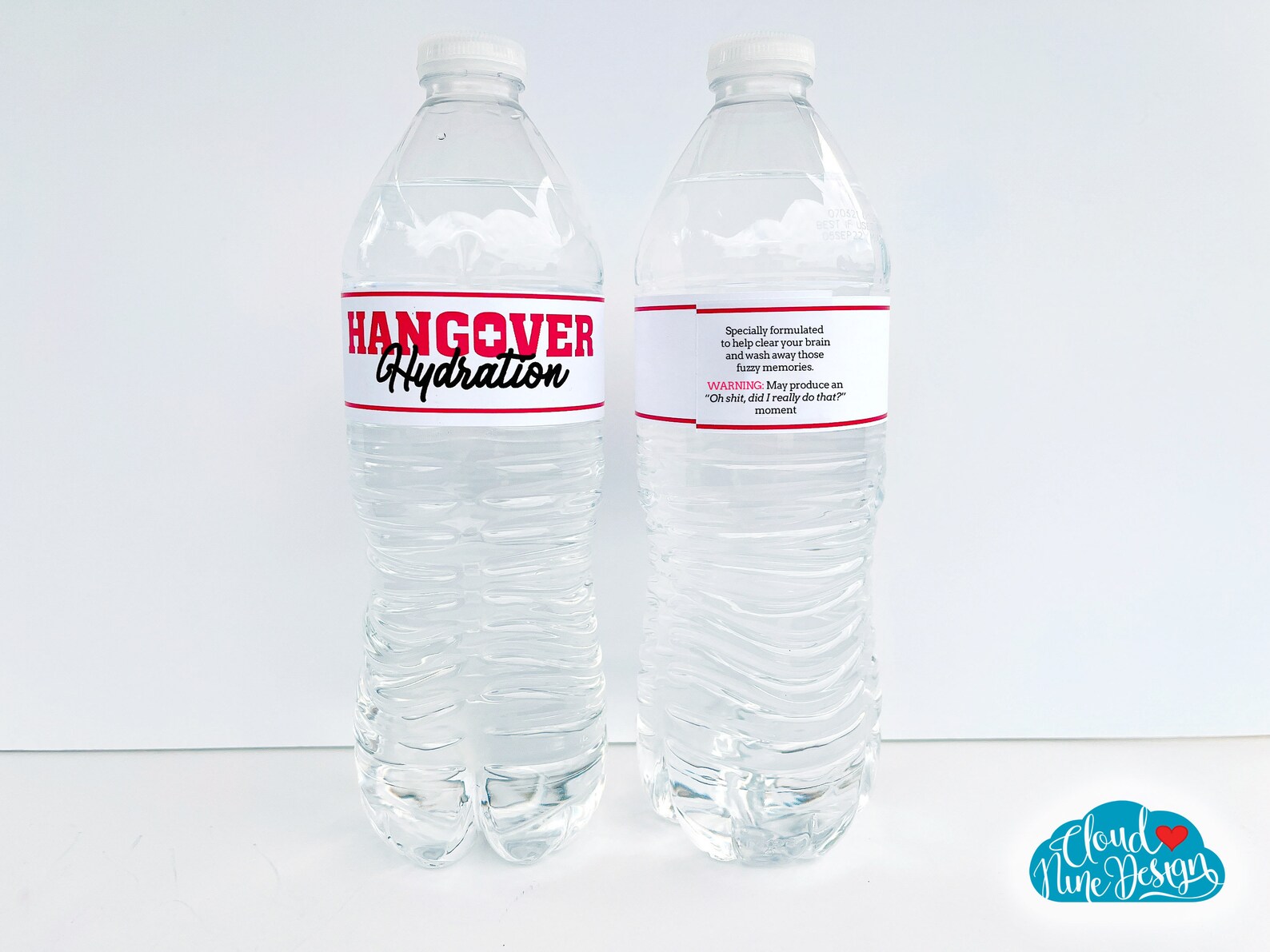 HANGOVER Water Bottle Labels instant Download Hangover Etsy