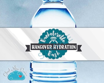 Bachelorette Water Bottle Labels instant Download Hangover | Etsy