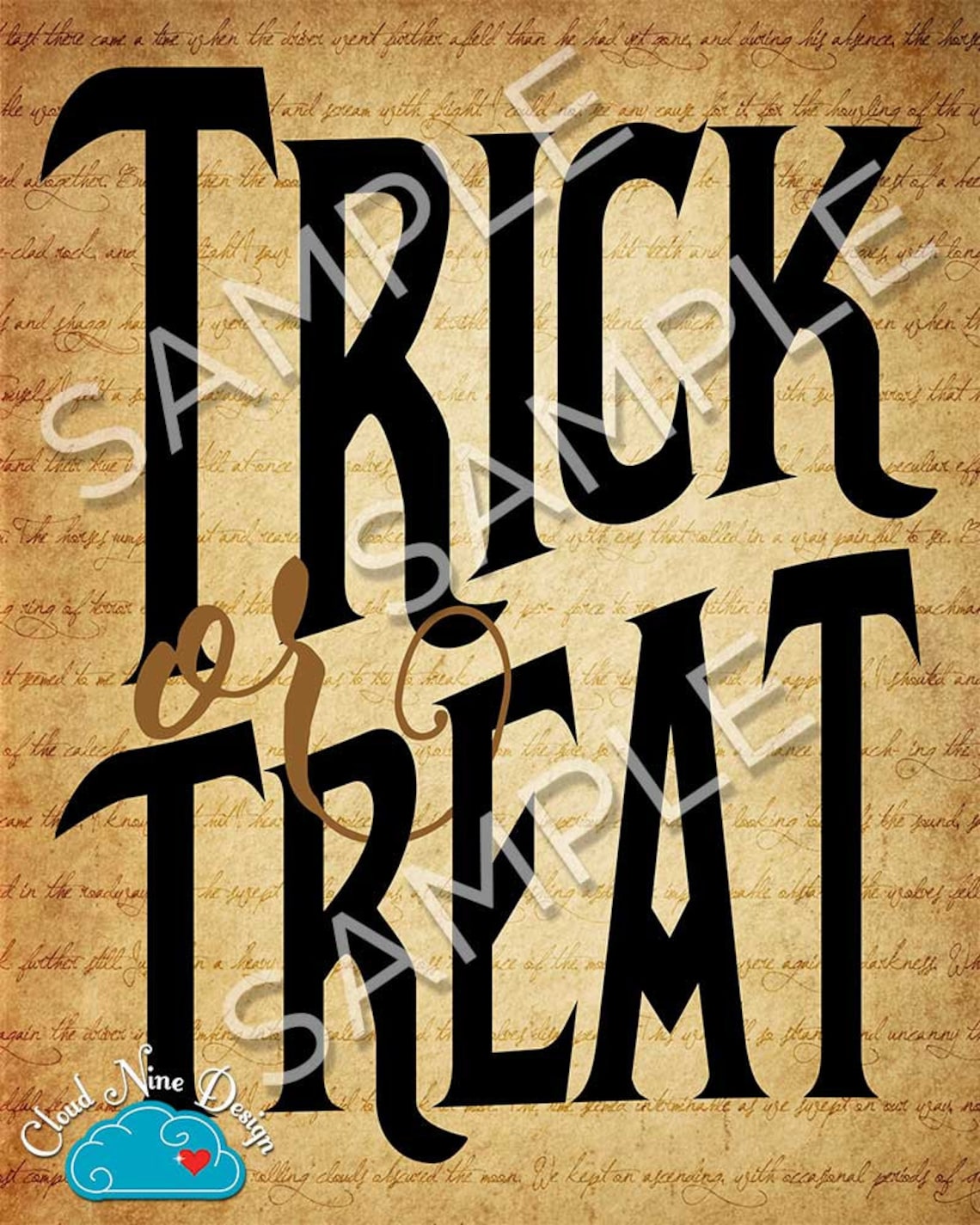 Halloween Printable Sign 8x10 Trick or Treat Halloween | Etsy