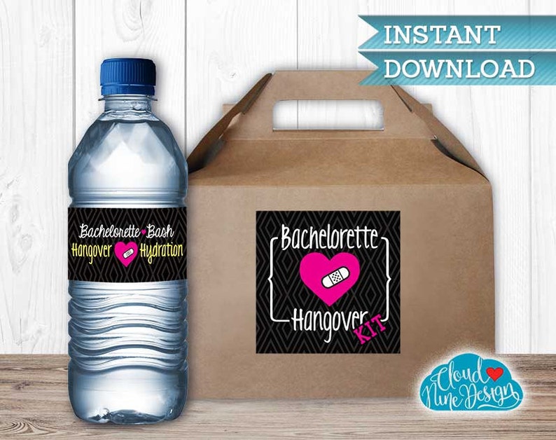 bachelorette hangover kit instant download hangover etsy