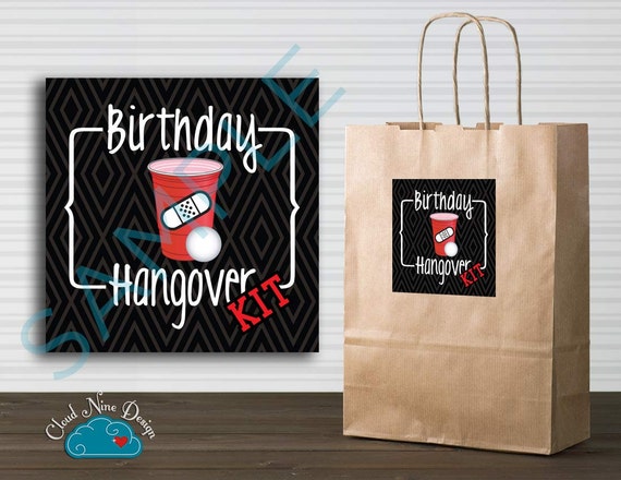 21st birthday hangover kit list