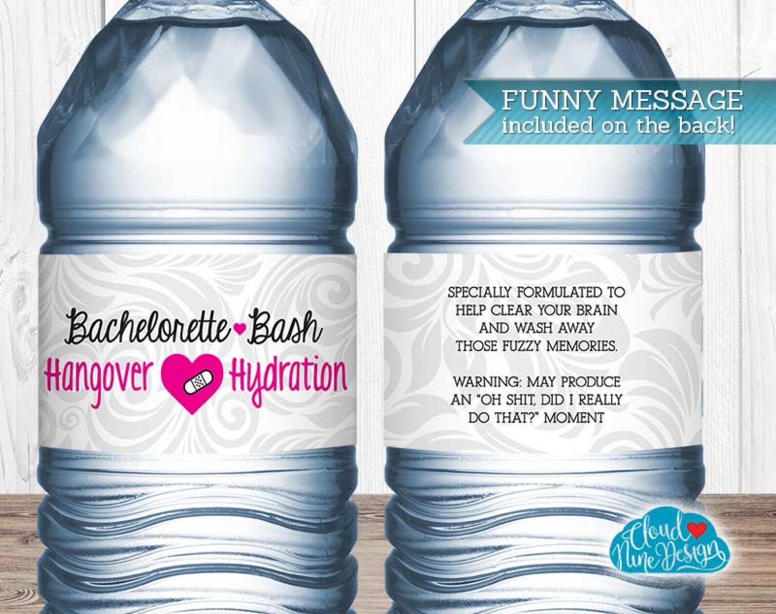 Bachelorette Water Bottle Labels instant Download Hangover - Etsy