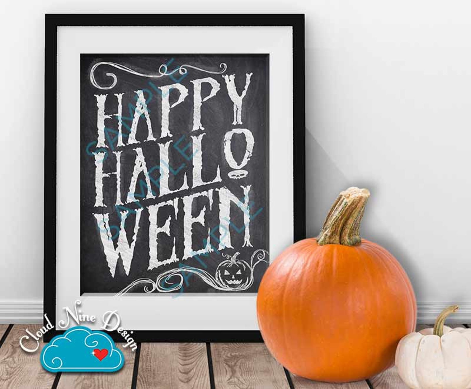 Halloween Printable Sign 8x10 Happy Halloween Chalkboard - Etsy