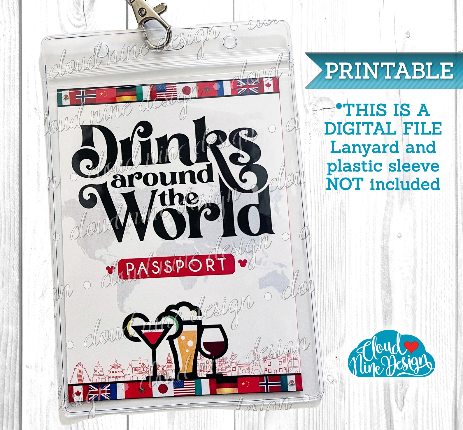 Drinking Around the World Passport for Epcot Day Drinking - Etsy