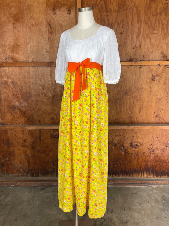 Vintage 70s Liberty House Hawaii Empire Waist Max… - image 10