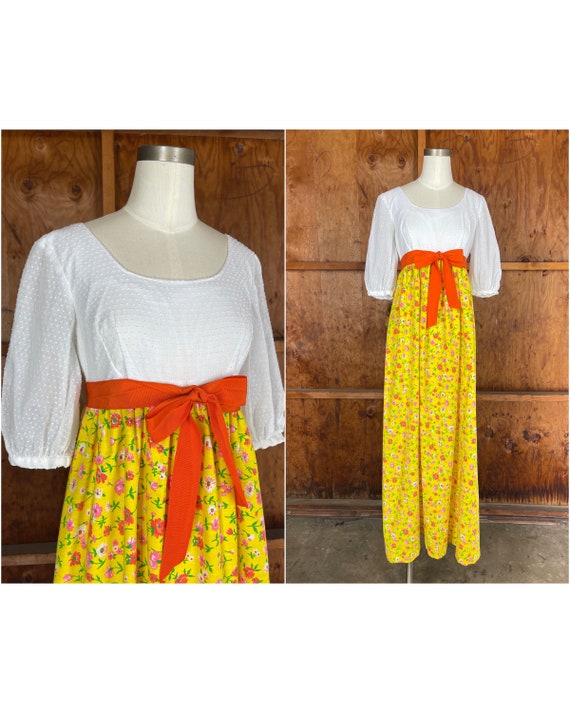 Vintage 70s Liberty House Hawaii Empire Waist Max… - image 1