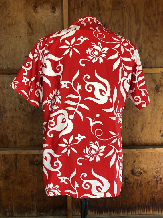Vintage 60s Paradise Hawaii Brushed Cotton Aloha … - image 5