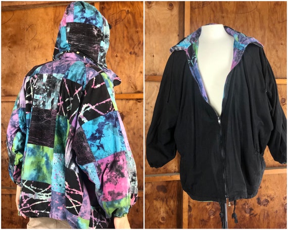 Vintage 90s Reversible Batik Jacket