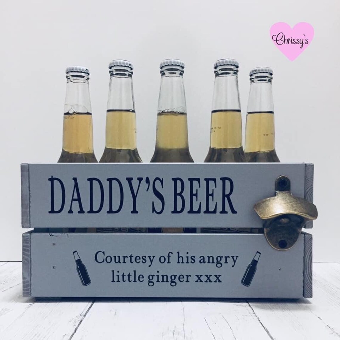 Personalised Dads Beer Crate. Fathers Day Gift. Grandads Etsy