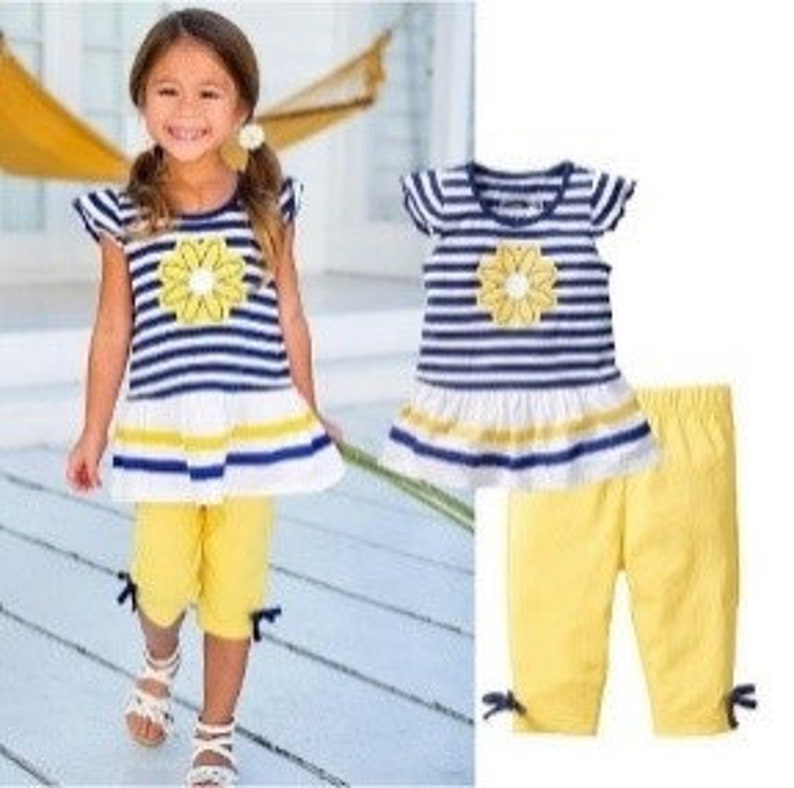 2 piece childs capri set