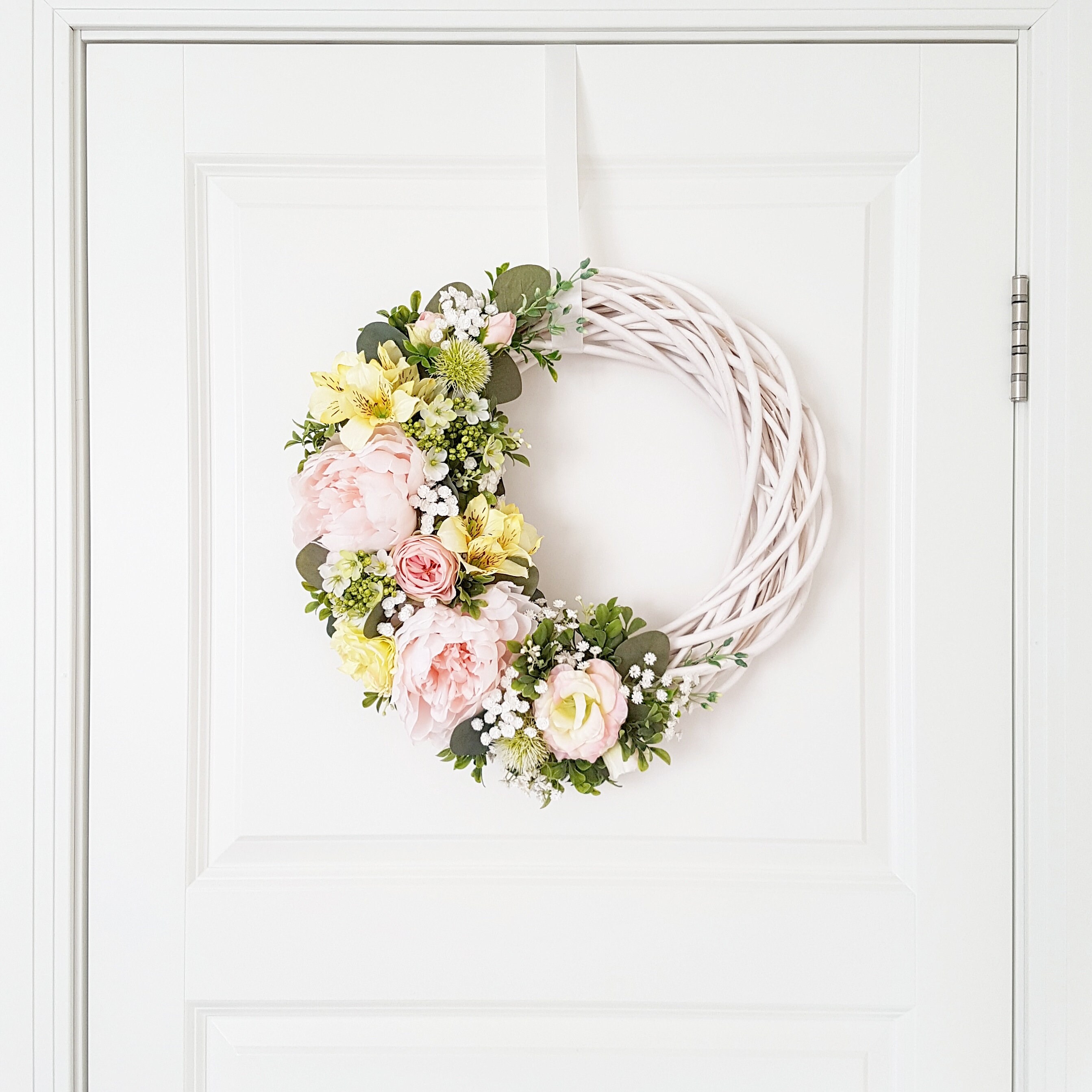 Blush home wreath Blush front door wreath Blush home flower Etsy