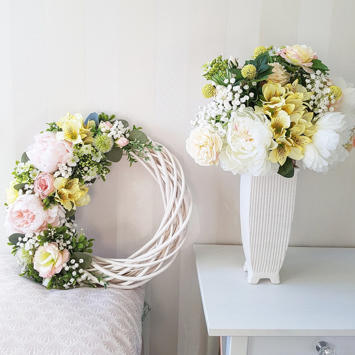 Blush home wreath Blush front door wreath Blush home flower Etsy