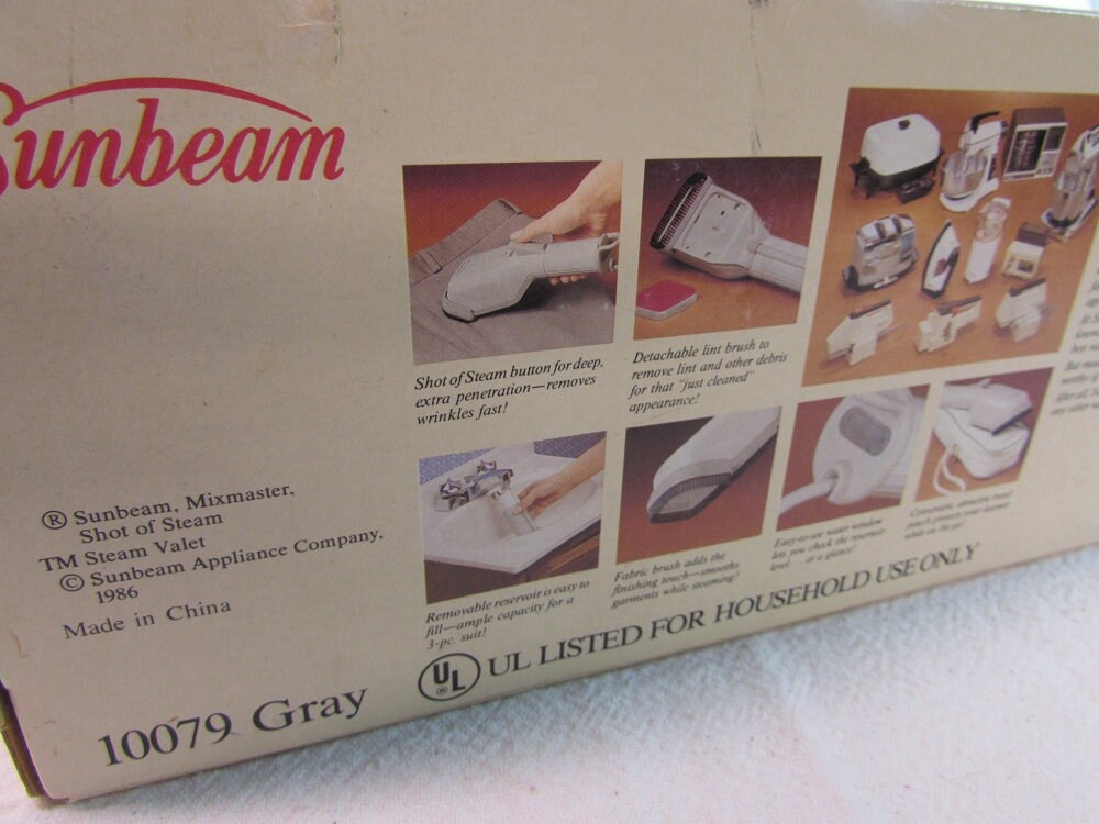 sunbeam steam valet how to use