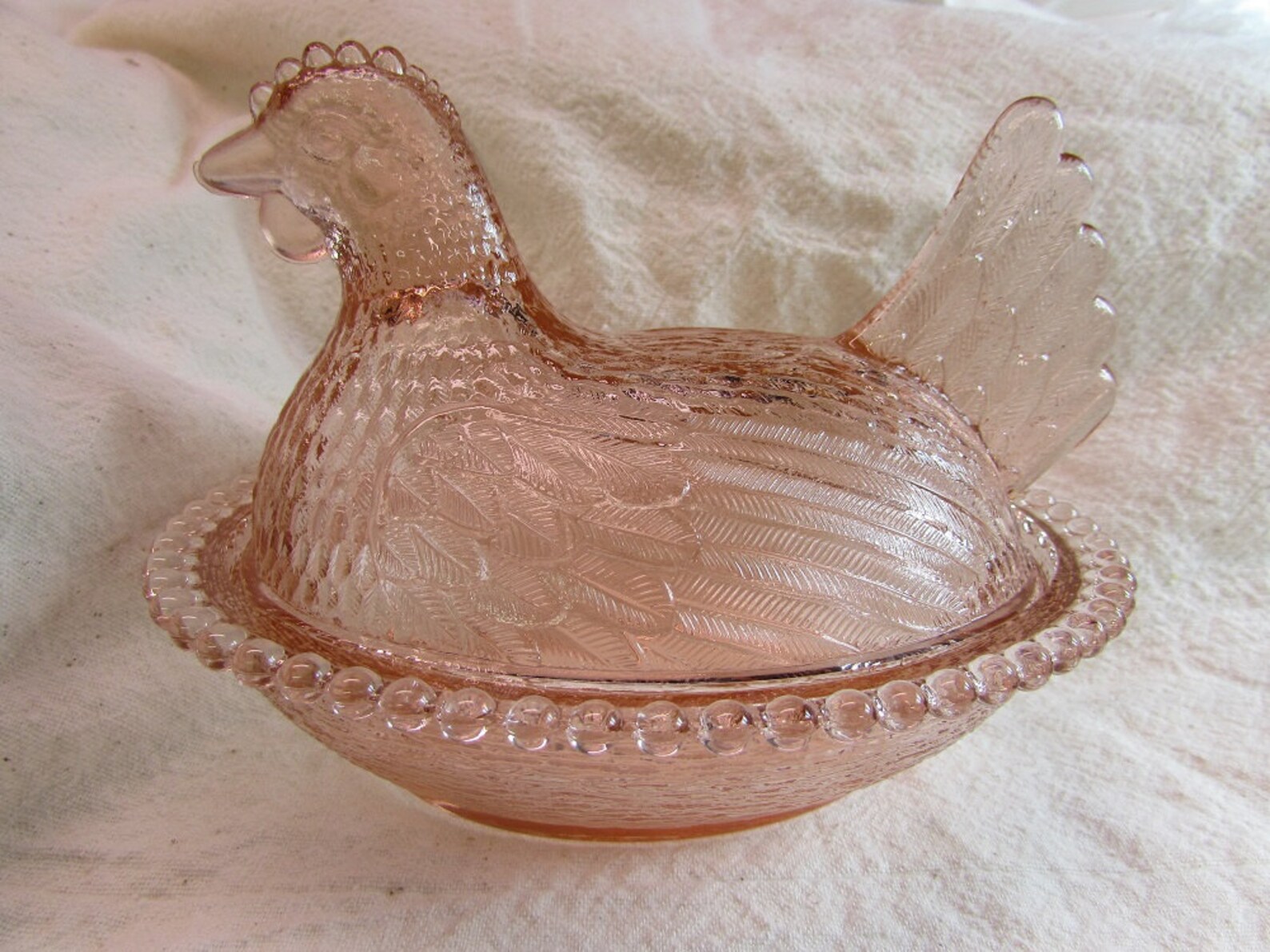 Vintage Indiana Glass Chicken on Nest Etsy
