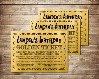 Willy Wonka Invite Etsy