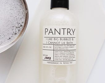 I Like Big Bubbles & I Cannot Lie Bubble Bath: gel de baño y baño de burbujas totalmente natural y hecho a mano