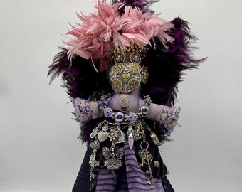 Original Mardi Gras Mischief Doll Purple Reign Artdoll by Connie Born