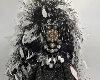 Original Mardi Gras Mischief Doll NOLA BLACK MAGIC Woman Artdoll by Connie Born