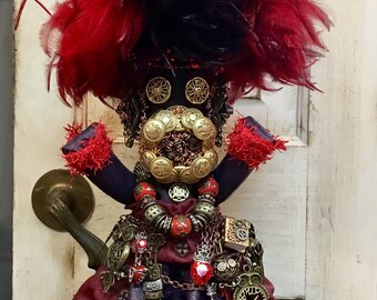 Original Mardi Gras Mischief Doll MisChief Steampunk Red Hatter by Connie Born