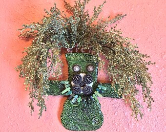 Original Mardi Gras MisChief Swamp Sprite Ceramic Artdoll Series by Connie Born