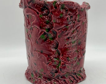 Ceramic Hand Built Pottery for Succulents Cactus Plants by Artist Connie Born Watermelon