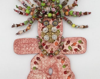Original Mardi Gras MisChief I Scream For Ice Cream  Ceramic Artdoll Series  by Connie Born