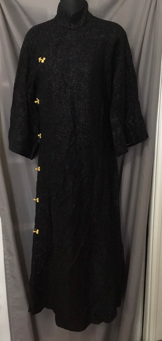 Show-stopping Vintage Black Sparkle Metallic Tinse