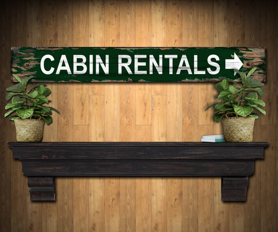 Cabin Rental Sign Cabin Business Sign Lodge Business Sign Etsy